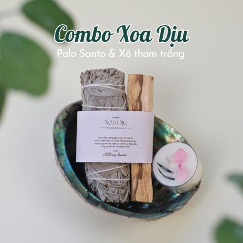 Combo Xoa dịu cảm xúc (Xô thơm trắng & Gỗ trắc xanh)