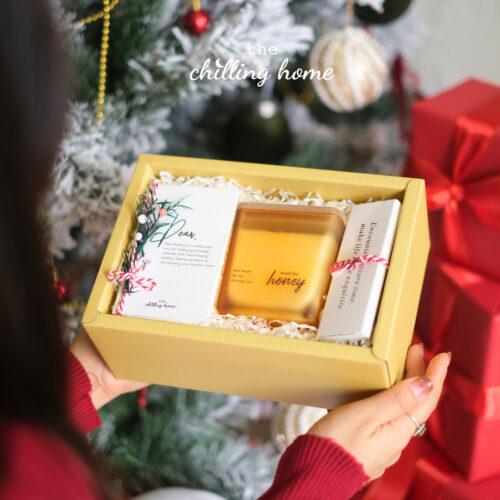 Set Quà Tặng Noel Giáng Sinh Nến Thơm Cao Cấp Smell like Honey QT_CM02